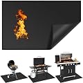 Large 65 x 39 Inch Under Grill Mats for Outdoor Grill, Heavy Duty Fireproof Deck Patio Protector Mat, BBQ Mat for Under BBQ, Oil-Proof Waterproof Grill Floor Pads for Charcoal, Smoker, Gas Grill