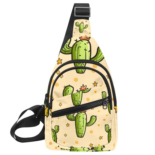 Mochila cruzada de cactus multicolor talla única para evitar cargas pesadas al viajar