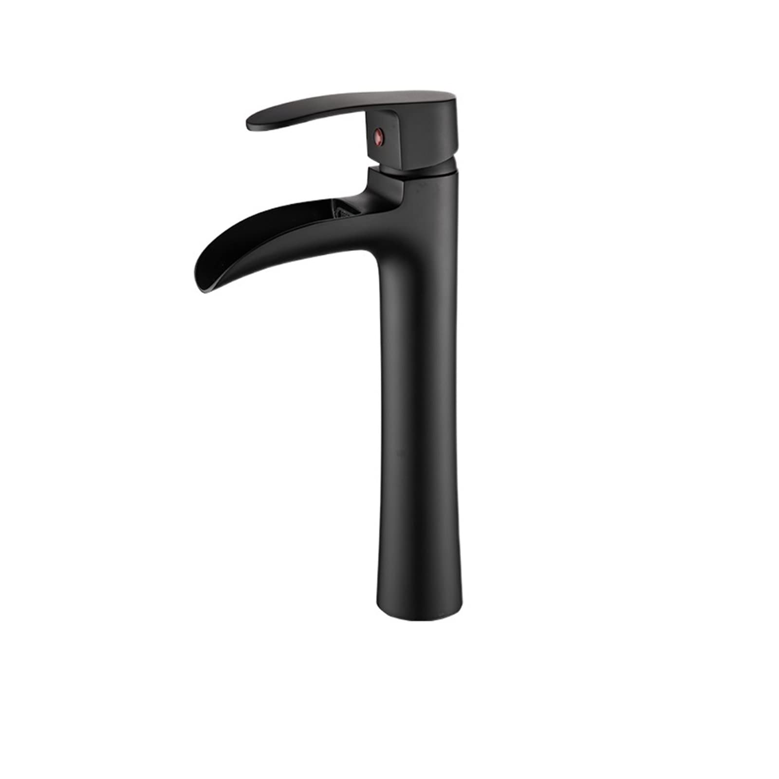 Mitigeur cascade noir haute performance en laiton pour vasque moderne
