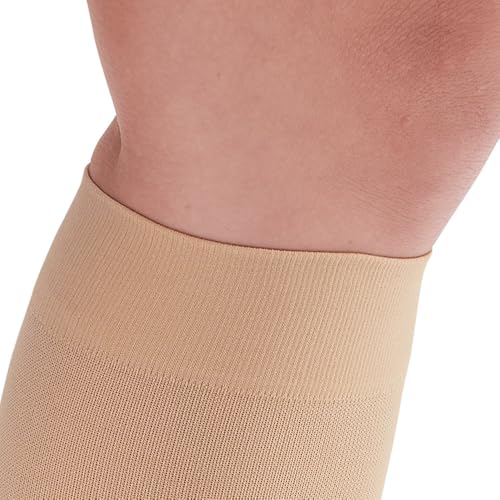 Ames Walker AW Style 291OT Luxury Opaque 20-30 mmHg Firm Compression Open Toe Knee High Stockings Beige Small4