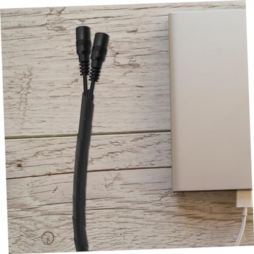 Cinta Enrollable en Espiral para Gestión de Cables Negra de 8m para Uso Bajo Mesa miniatura 3