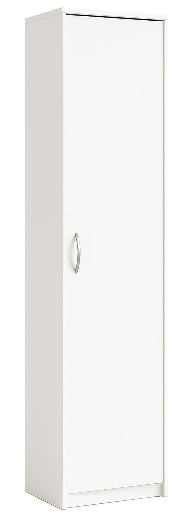 Armoire de bureau multi-usages, avec 1 porte et 5 compartiments, universelle, pour bureau et maison, 180 x 40 x 35 cm (blanc)