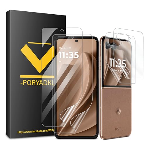 HOMEMO 2 Pack for Motorola Razr 2025/2024 Screen Protector + 2 Pack Camera Lens Protector, Case Friendly, Anti-Fingerprint, Bubble Free, Fingerprint Unlock
