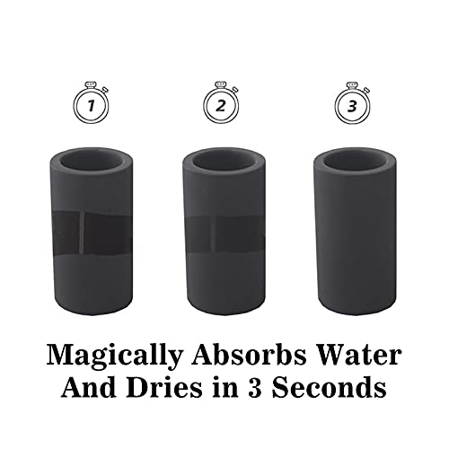 Gruise Black Toothbrush Holder For Bathroom, Water Absorption Fast Drying Diatomite Toothbrush Holders For Electric Toothbrush Toothpaste Shaver Razor (Black+3Covers) #TOP2