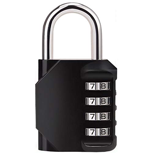 Verrou à combinaison 4 chiffres Cadenas antirouille, Cadenas de sécurité, Mental et en acier plaqué, résiste aux intempéries Motif pour l'école Gym Locker Cover