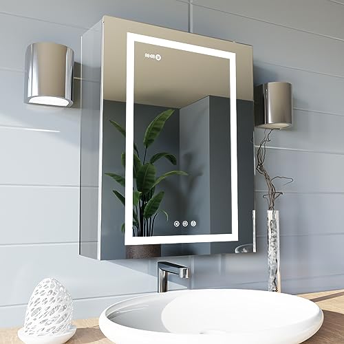 Lighted Medicine Cabinet For Bathroom - 24X32 Right Door - Led Medicine Cabinet With Lights W/Wireless Switch + Anti Fog/Waterproof/Dimmable/ 3 Colors Warm/Natural/White Cri >90, Etl Certified #TOP5