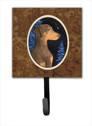 Starry Night Doberman Leash Holder Or Key Hook