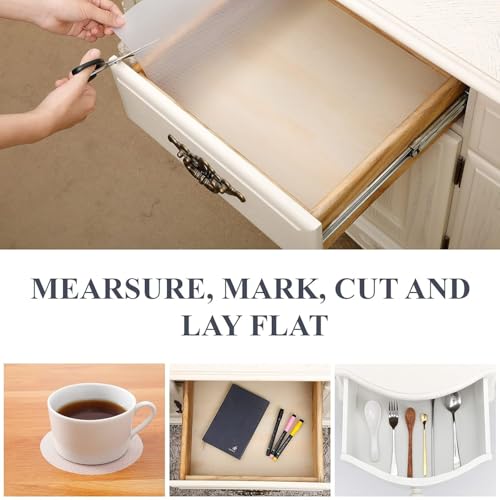 Image of EVA Food Grade Washable Anti Slip Mat /Sheet for Fridge, Shelf Liner, Table, Kitchen Drawer mat (3 Meter) (White)