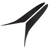 Headlight Eyebrow Trim, Headlight Eyebrow Carbon Fiber Front Lamp Eyelids Trim Stickers Fits for RX8 Coupe 2004-2008, Black