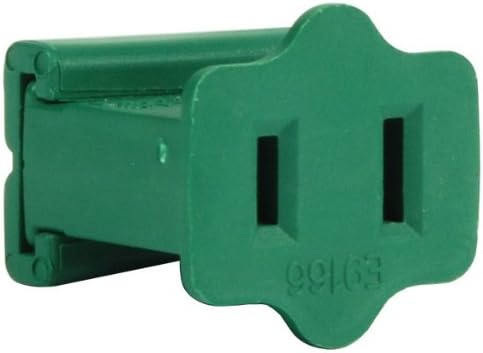 Green - Female Gilbert Replacement Plug for Commercial Christmas Lights - SPT-2 Rated - 12 Pack
