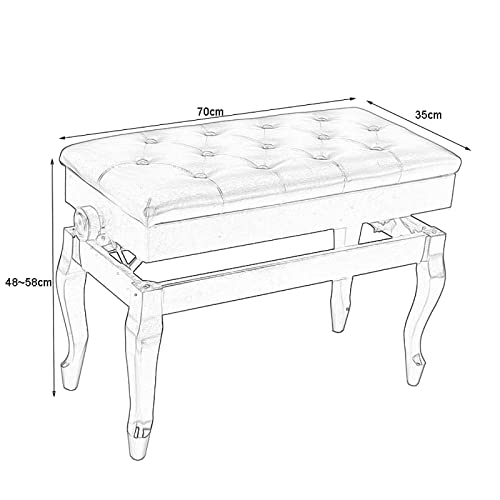 TEmkin Tabouret de Piano Banc de Piano de Luxe, Conception de Compartiment de Rangement de Musique, équipé de Pieds en Bois Massif et d’un Coussin en Cuir rembourré - Les Beatles, Paul McCartney, John Lennon, RIngo Starr, George Harrison TEmkin Tabouret de Piano Banc de Piano de Luxe, Conception de Compartiment de Rangement de Musique, équipé de Pieds en Bois Massif et d'un Coussin en Cuir rembourré – Image 3