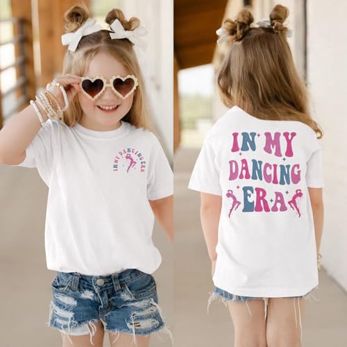 Image of GLIGLITTR in My Dancing Era Shirt for Girls Kids Toddler Dancer Graphic T-Shirt Funny Dance Lover Short Sleeve Summer Tees