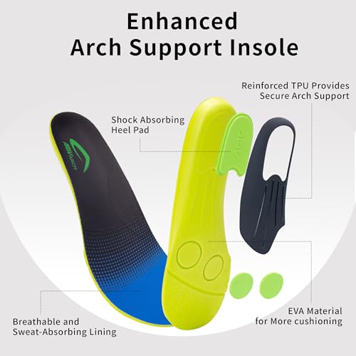 Wide Toe Box Arch Support Walking Shoes for Men | Orthotic Plantar Fasciitis Tennis Sneakers | Slip On Athletic Running Shoes3