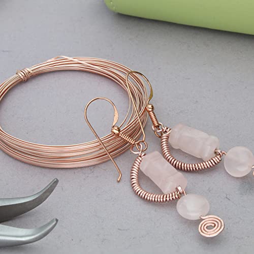 Fil à perles demi-rond or rose de 4m pour fabrication de bijoux DIY