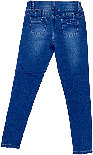 Image of ToBeInStyle Girl's Denim Easy Styling Classic Timeless Everyday Jeans Zip-Up Closure
