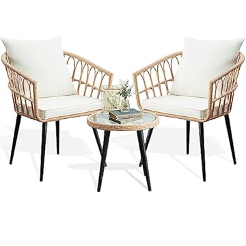 rattan table and chair set