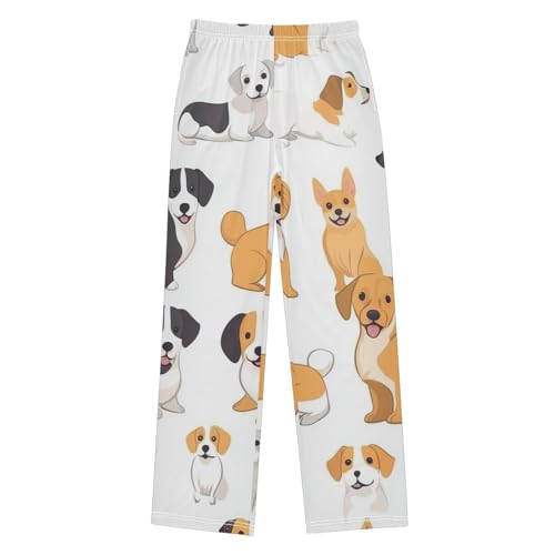 ZZXXB Puppy Dogs Boys Long Pants Soft Trousers Elastic Waist Kids Lounge Bottoms with Pockets S-XL