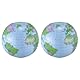 2 Stück Globus Kinder,Weltkugel Aufblasbar,Wasserball Aufblasbar,World Globe,Kinderglobus,Globus Klein,Aufblasbare Globe,Weltkugel Ballon Für Garten,Strand,Wissenschaft Geographie Bildung