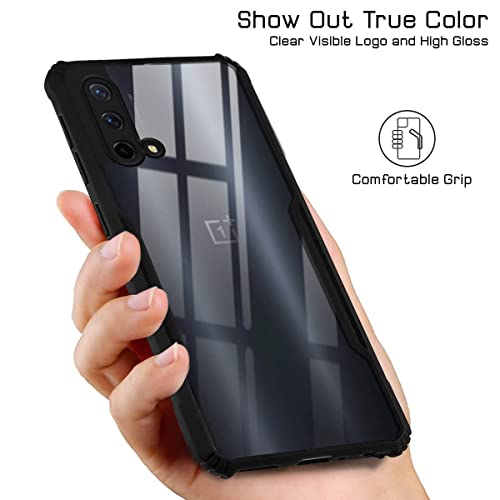 Image of Jkobi Back Cover Case for OnePlus Nord CE 5G (Crystal Glass Back | Shockproof Bumpers | Professional Black)