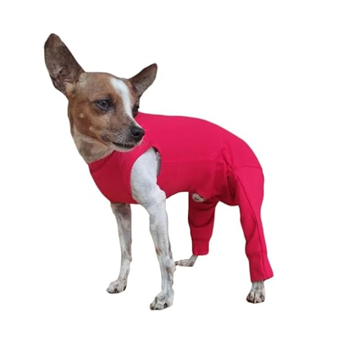 Roupa Protetora Pós Cirúrgica Pet Para Cachorro Membros Posteriores Pernas Traseira (Vermelho, 9)