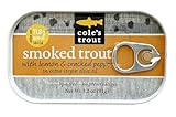 COLE’S - Smoked Trout Fillet with Lemon & Cracked Pepper | 3.2oz Hand-Packed Canned Fish | High in Protein...
