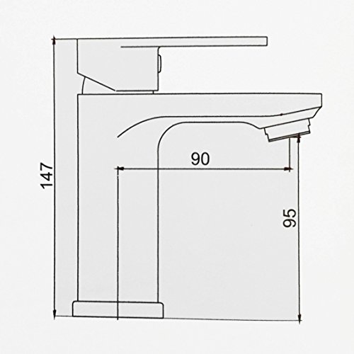 Rubinetto monocomando lavabo serie LEGEND bianco
