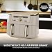 Ninja MAX Dual Zone Digital Air Fryer, 2 Drawers, 9.5L, 6-in-1, Uses No Oil, Air Fry, Max Crisp, Roast, Bake, Reheat, Dehydrate, Non-Stick, Dishwasher Safe Baskets, Stone Gold DZ400UKSTGD