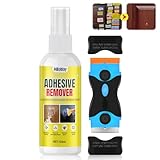AllisWay Klebereste Entferner, 120 ml Etikettenlöser Spray, Etikettenlöser, Mit Schaber, Geeignet für Türen, Fenster, Autos, Wände - Entfernt Schnell Klebereste