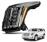 PENSUN Driver Side LED Headlight Assembly Fit For 2015–2020 Cadillac Escalade, Full LED Left Headlamp Replacement, OEM Style (Left Driver Side)