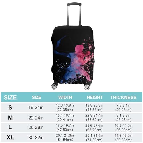 Archery Sport Watercolor Splash Luggage Covers Washable Travel Suitcase Cover Elastic Baggage Protector2