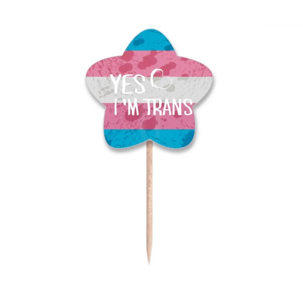 Drapeaux Étoile Yes I'm Trans pour Célébrer l'Identité LGBT