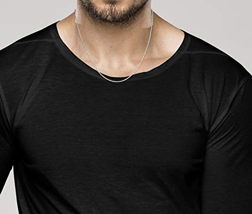 Miabella SSI004549BG Solid 925 Sterling Silver Italian 2Mm Diamond-Cut Braided Rope Chain Necklace For Men Women, 925 Sterling Silver Made In Italy  thumb #2