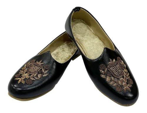 Image of Designer Punjabi Mojari Juttis for Boys, Little, Big Kid, Shoes for Boys (Toddler) Sherwani Shoes Designer Kurta Shoes, Mojaris