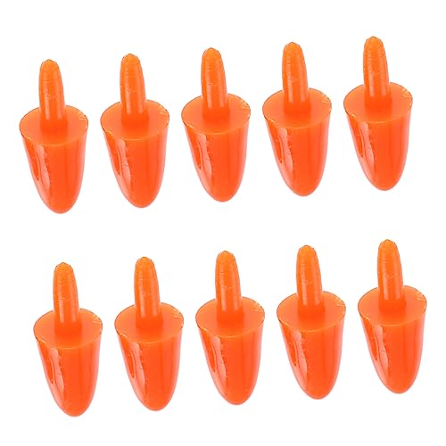 200 Piezas Nariz De Muñeco De Nieve Juguete Muñeco De Nieve Tejiendo Ojos y Nariz Decoración Navideña Nariz De Zanahoria De Muñeco De Nieve Enchufar Escarchado Inflable El Plastico Sewroro
