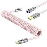 MAMBASNAKE C05 Custom Coiled Aviator USB C Cable For Gaming Keyboard, Nylon Braided, USB-A To USB-C, HyperSpeed Mechanical Keyboard Cable With 8KHz - View #11