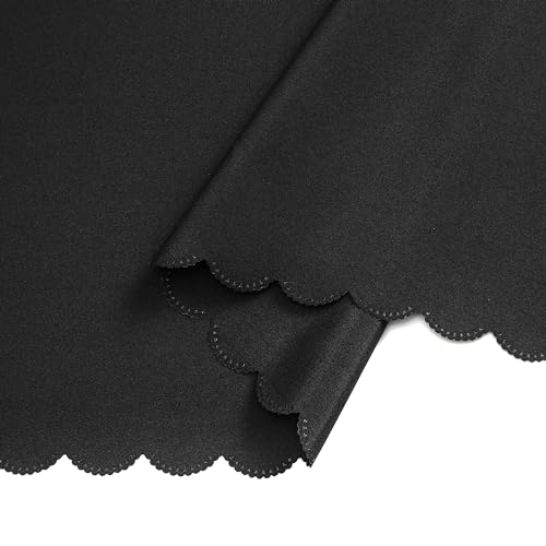 Nappe polyester 140x240 sans repassage rectangulaire noire - 4
