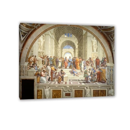 Impression sur toile et poster abstrait L'école d'Athènes art mural encadré 30x40