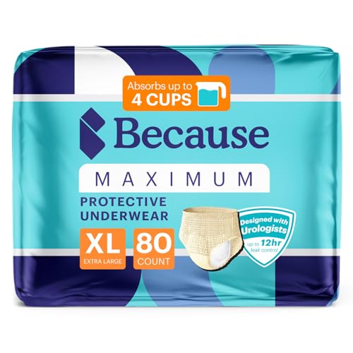 Because Premium Maximum Plus Adult Incontinence and Postpartum Bladder Leak