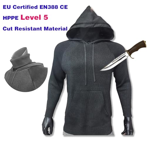 Sudadera anticorte nivel 5 con capucha, protección de cuello y talla L 3