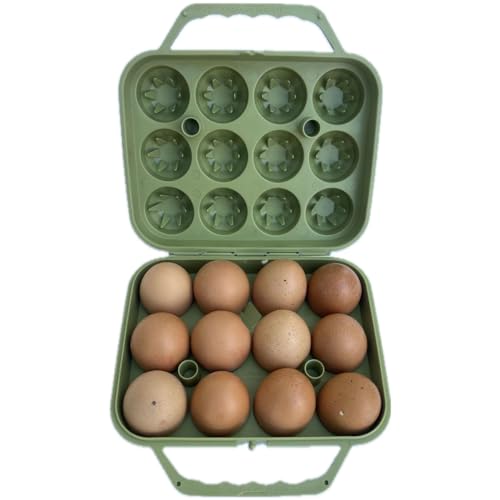 Boîte à œufs Codette Colorée Design Décoration Cuisine (Vert, Boîte de 12 œufs)