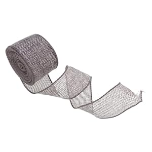 Housoutil 1 Rolle Leinen Sackleinenband Grau