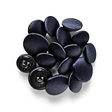 ButtonMode Tuxedo Suit Button 15pc Set (Fits Most Formalwear) Includes 4 Jacket Front Buttons (19mm or 3/4 Inch) and 11 Sleeve and Pant Buttons (15mm or 5/8 Inch), Blue Navy Satin, 15-Buttons