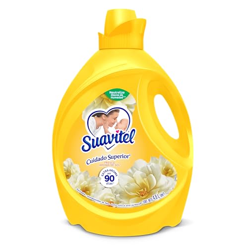 Suavitel Suavizante de Ropa Cuidado Superior Aroma de Sol 4.8 L. Disfruta de 100% más Fragancia y Duración. Extra Aroma Hasta Por 90 Días y Prendas...