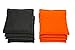 Weather Resistant Cornhole Bags (Set of 8) by SC Cornhole (Black/Orange)