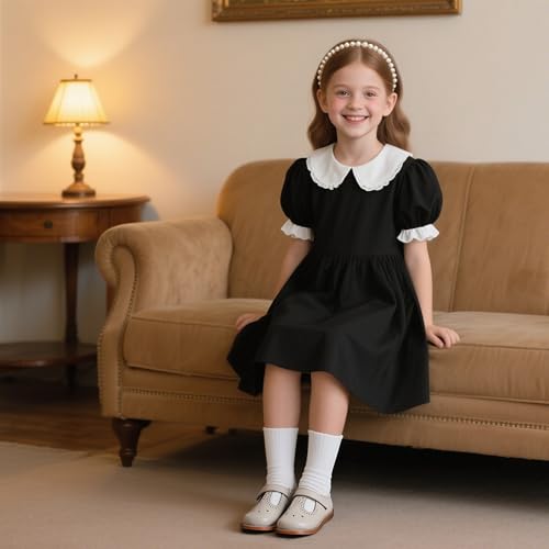 Image of GINFIVE Toddler Girls Dress Shoes Little Kids Flats School Mary Janes Shoes