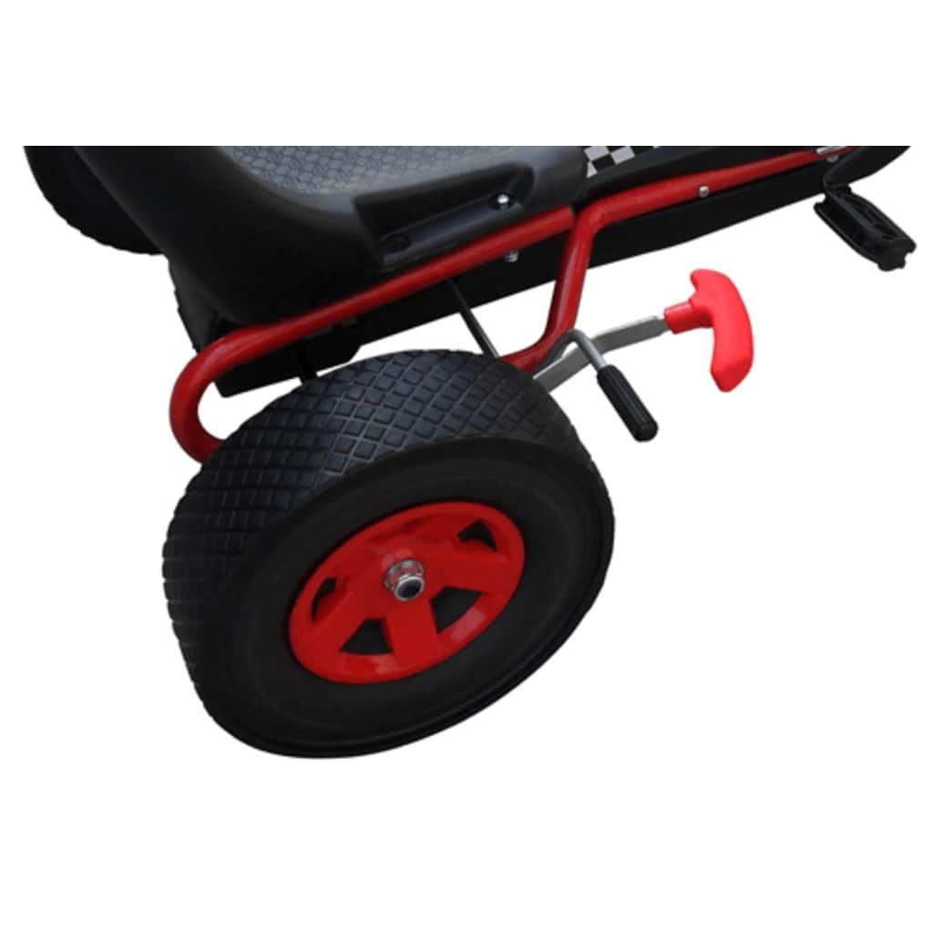 Gokart dla dzieci, gokart ze skrzynką na łańcuszek, czerwony, 96 x