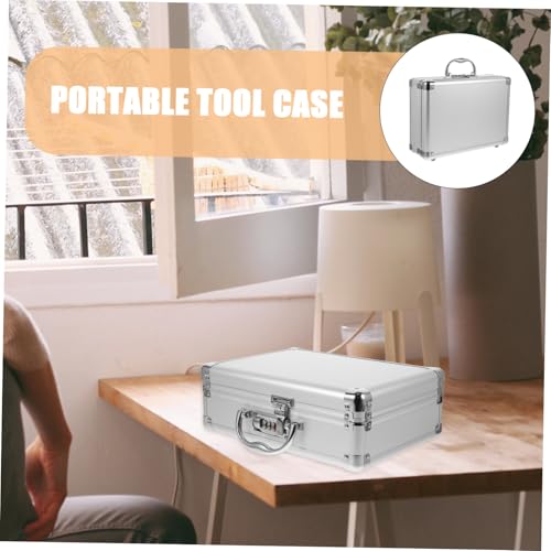 Caisse de rangement multifunction en aluminium rigide avec malette portable à code