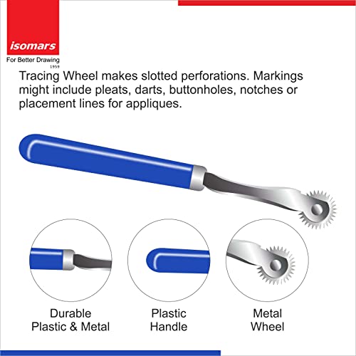 Image of Isomars Fabric Craft Zig Zag Cut Scissor (With A Thread Cutter & Tracing Wheel)