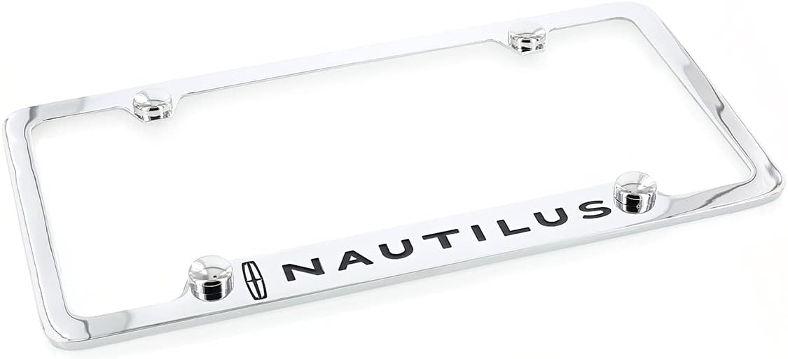 Lincoln Nautilus Wordmark Chrome Plated Metal License Plate Frame Holder