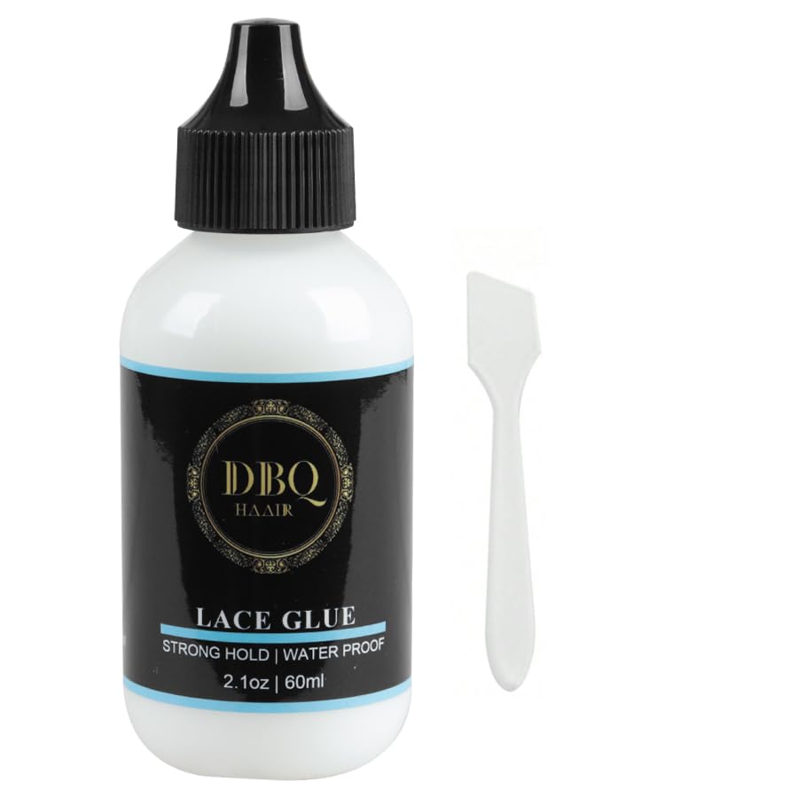 DBQ HaAIR Waterproof Lace Glue for Wigs Strong Hold Glue for Wigs and Hair Systems - Invisible Bonding - Formulated for Oily Skin - Non Toxic -